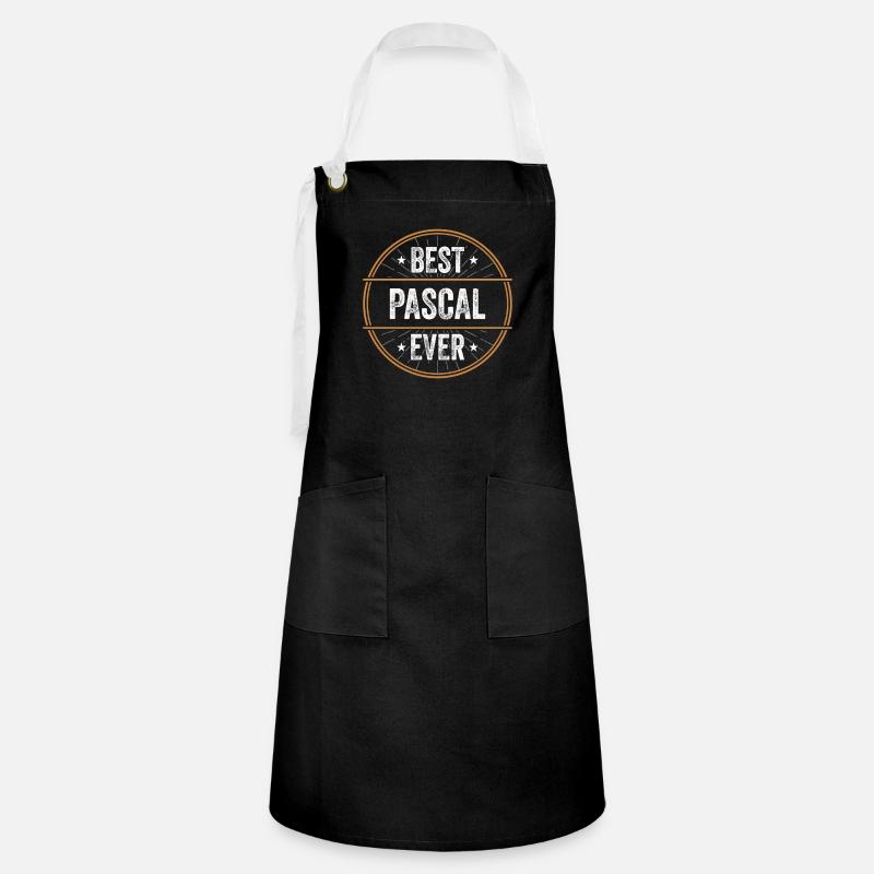 Best Pascal Ever First Name Name Gift - Artisan Apron - black/white