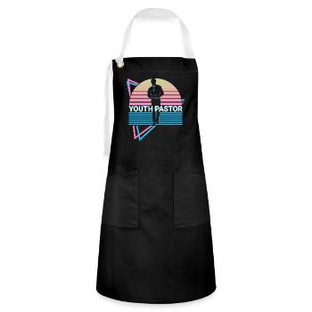 Youth Pastor Retro - Artisan Apron - black/white - Front - Zoe (177cm)
