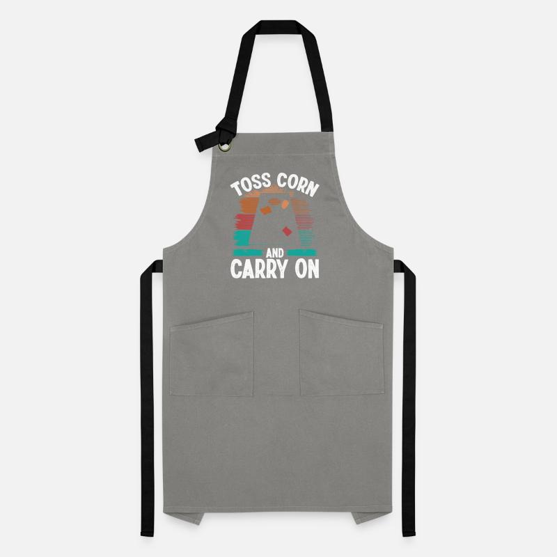 Cornhole Toss Corn et Carry on Cornhole Tosser Tablier contrasté