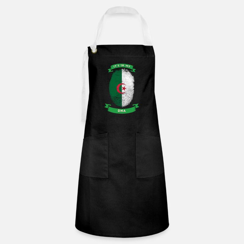 Algérie Drapeau ADN Pays - Tablier contrasté - noir/blanc