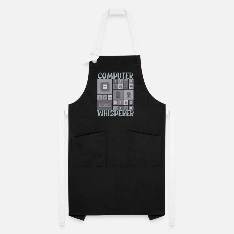 Computer Whisperer IT Tech Support Nerds Geeky Artisan Apron