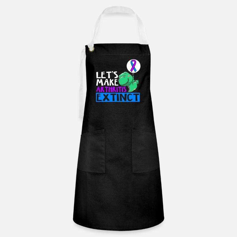 Let's Make Arthritis Extinct Dinosaur Lover - Artisan Apron - black/white