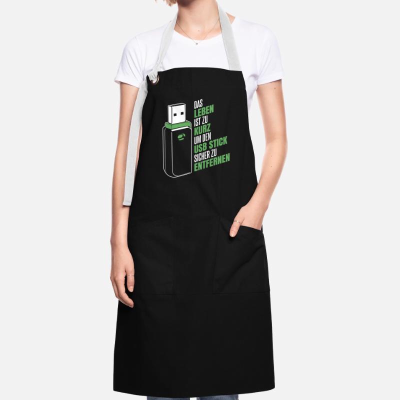 Entwickler Coder Programmierer USB Kontrastschürze