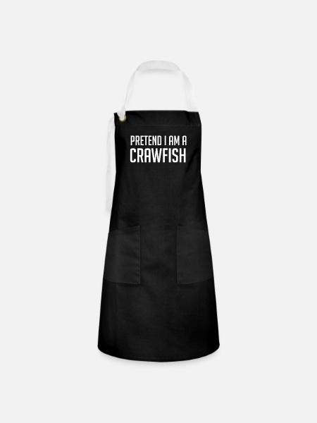 Pretend I Am A Crawfish - Kontrastschürze - Schwarz/Weiß