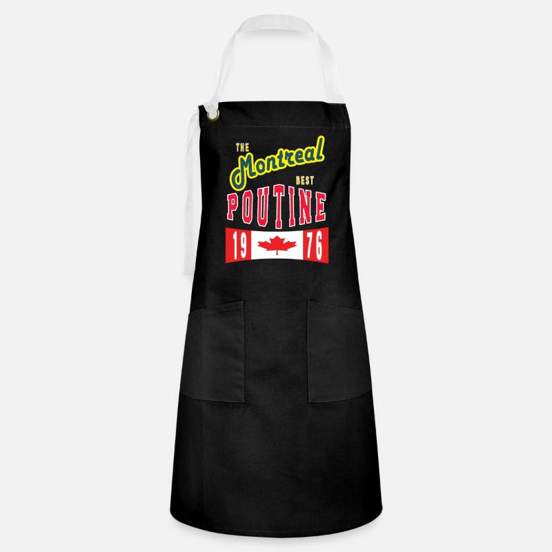 POUTINE - Tablier contrasté - noir/blanc