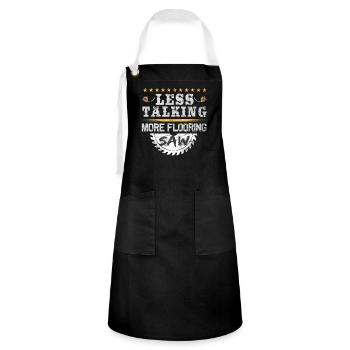 Flooring Construction Carpet Installer - Artisan Apron - black/white - Front - Zoe (177cm)