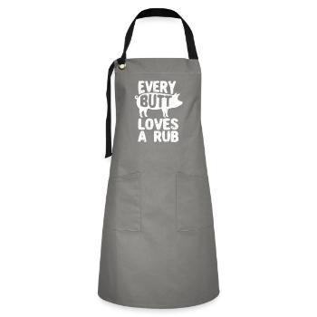 Every butt loves a Rub Smoked Meat Smoker - Artisan Apron - grey/black - Front - Zoe (177cm)