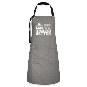 Aloe Vera makes everything Better Plant - Artisan Apron - grey/black - Front - Zoe (177cm)
