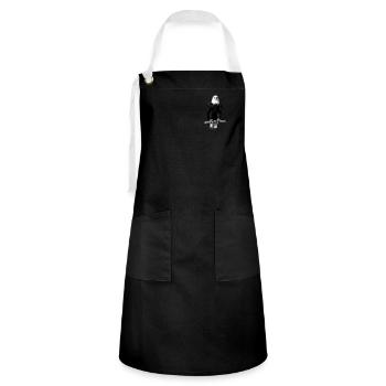 Eagle Bird Graphic Animal Motif - Artisan Apron - black/white - Front - Zoe (177cm)