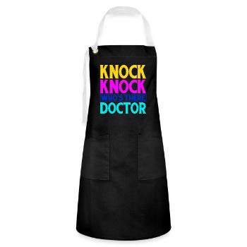 Knock Knock Who's There Doctor 13 - Artisan Apron - black/white - Front - Zoe (177cm)