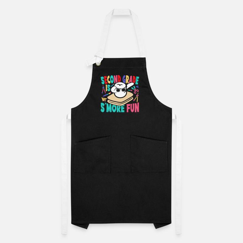 Second Grade Is Smore Fun Camping Dabbing Marshmal Kontrastschürze