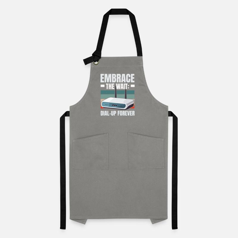 Dial Up Internet Connection 90's Computer Jokes Artisan Apron