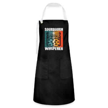 Sourdough Whisperer - Amateurs de cuisson du pain - - Tablier contrasté - noir/blanc - Devant - Zoe (177cm)