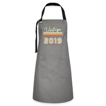 Vintage Gift 2019 4/5 J. - Artisan Apron - grey/black - Front - Zoe (177cm)