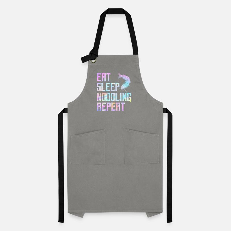 Flathead Fish Eat Sleep Noodling Repeat Catfish Artisan Apron