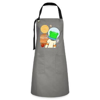 Gummy bears in space - Artisan Apron - grey/black - Front - Zoe (177cm)