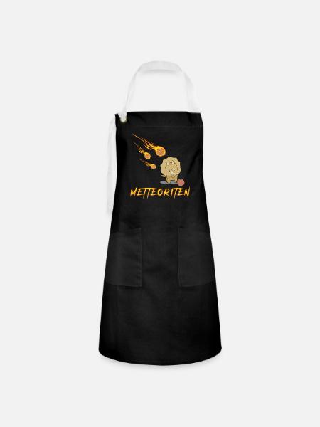 Mettbällchen Dinosaurier Hackfleisch - Kontrastschürze - Schwarz/Weiß