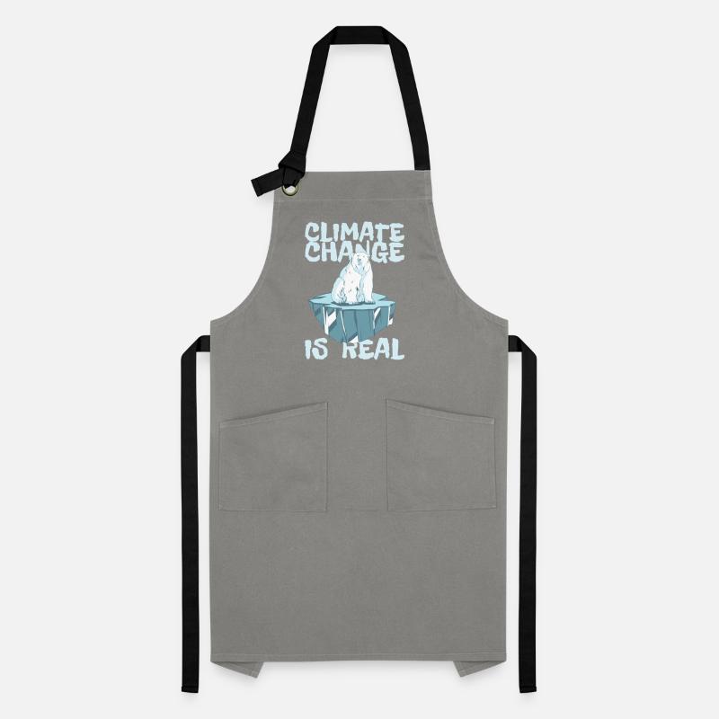 CLIMATE CHANGE IS REAL - Climate Change Climate Protection Artisan Apron