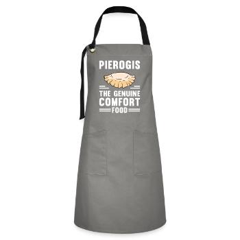 Pierogi Recipe Polish Pierogi - Artisan Apron - grey/black - Front - Zoe (177cm)
