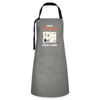 Scrapbooking Scrapbook Paper Crafting Scrapbooker - Artisan Apron - grey/black - Front - Zoe (177cm)