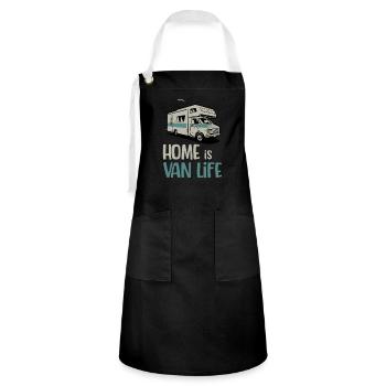 Home is Vanlife Traveling RV - Artisan Apron - black/white - Front - Zoe (177cm)