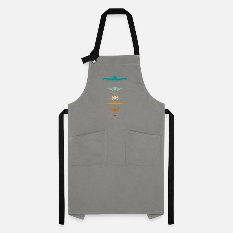 Airplanes Silhouette for Pilot, Flight Instructor Artisan Apron