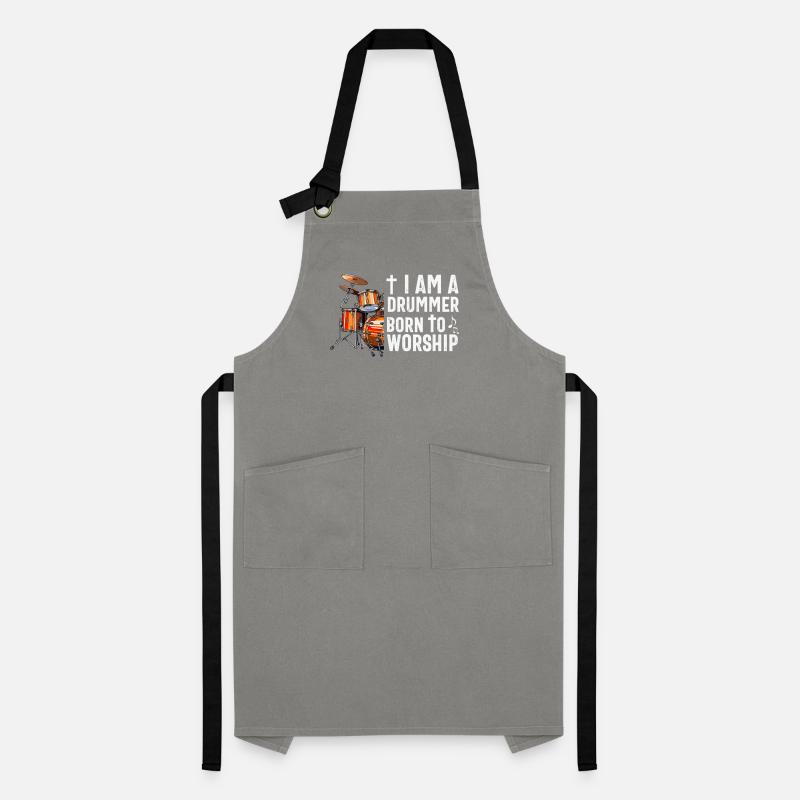 Christian Drummer Drum Player Stick Men Jesus Artisan Apron