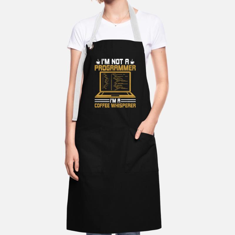 Café Codage Programmeur Codeur Développeur Nerd Coff Tablier contrasté