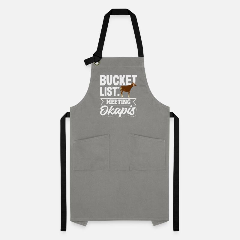 Funny zookeeper okapi lover Artisan Apron