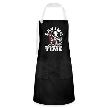 Funny zookeeper okapi lover - Artisan Apron - black/white - Front - Zoe (177cm)