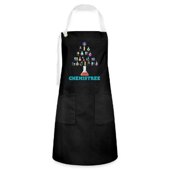 Chemistree Lustiger Chemiker Physik Theoretische - Kontrastschürze - Schwarz/Weiß - Vorne - Zoe (177cm)