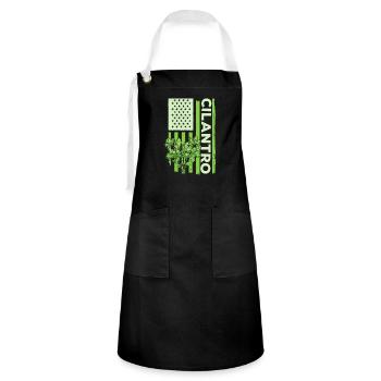 Coriander Day Coriander Hater Coriander - Artisan Apron - black/white - Front - Zoe (177cm)