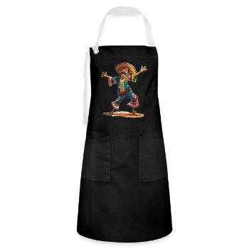 Fiesta mexicaine Cinco De Mayo - Tablier contrasté - noir/blanc - Devant - Zoe (177cm)