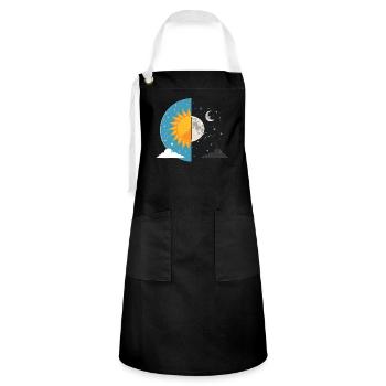 Easter Eostre Pagan Spring - Artisan Apron - black/white - Front - Zoe (177cm)