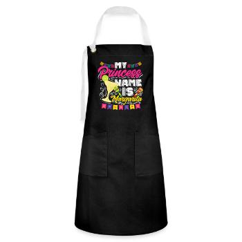 Fiesta mexicaine Cinco De Mayo - Tablier contrasté - noir/blanc - Devant - Zoe (177cm)