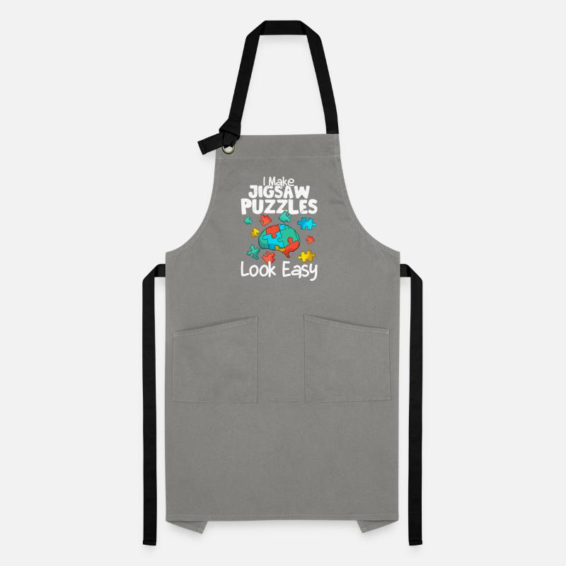 I Make Jigsaw Puzzles Look Easy Piece Solving Artisan Apron
