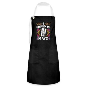 Mexican Fiesta Cinco De Mayo - Artisan Apron - black/white - Front - Zoe (177cm)