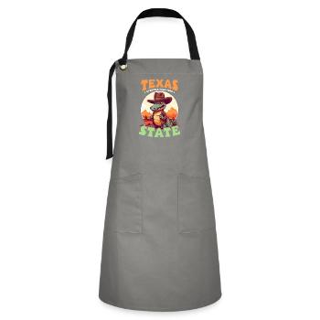 Amoureux du Texas mieux que votre État - Tablier contrasté - gris/noir - Devant - Zoe (177cm)