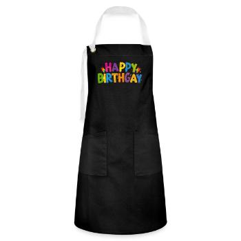 Anniversaire Naissancegay Naissance-gay Gay Gay - Tablier contrasté - noir/blanc - Devant - Zoe (177cm)