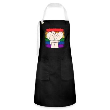 Anniversaire Naissancegay Naissance-gay Gay Gay - Tablier contrasté - noir/blanc - Devant - Zoe (177cm)