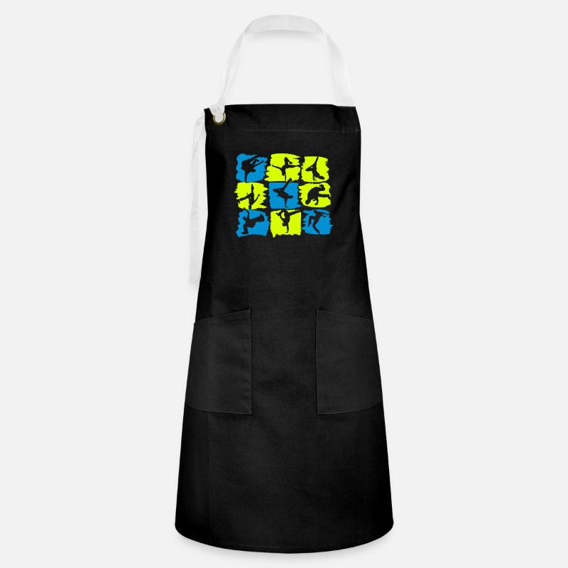 Breakdance Breakdancer - Dancer B-Boying Gift - Artisan Apron - black/white