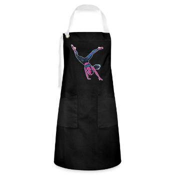 Cool cartwheel gymnast - Artisan Apron - black/white - Front - Zoe (177cm)