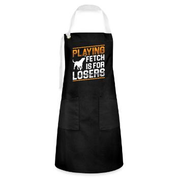 Flyball Canine Sport Agility Parcour Dog - Artisan Apron - black/white - Front - Zoe (177cm)