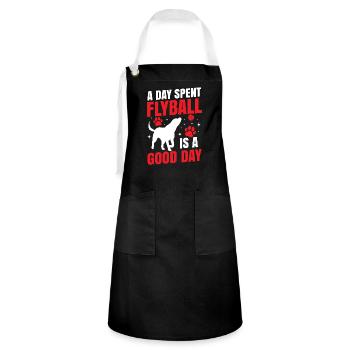 Flyball Canine Sport Agility Parcour Dog - Artisan Apron - black/white - Front - Zoe (177cm)