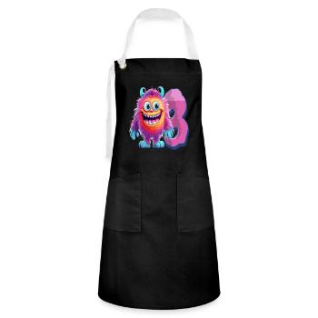 Design de monstre pour les enfants – 3 ans - Tablier contrasté - noir/blanc - Devant - Zoe (177cm)