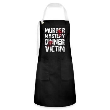 Murder Mystery Dinner plays the victim - Artisan Apron - black/white - Front - Zoe (177cm)
