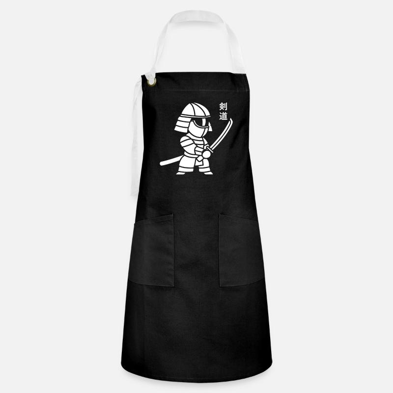 KENDO - Artisan Apron - black/white
