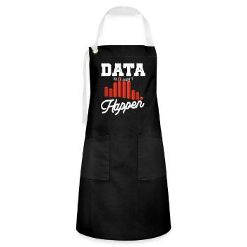Les données ou ce n’est pas arrivé Le Big Data - Tablier contrasté - noir/blanc - Devant - Zoe (177cm)