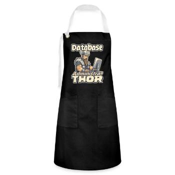 Viking Databaseadministra-thor Nerdy - Artisan Apron - black/white - Front - Zoe (177cm)