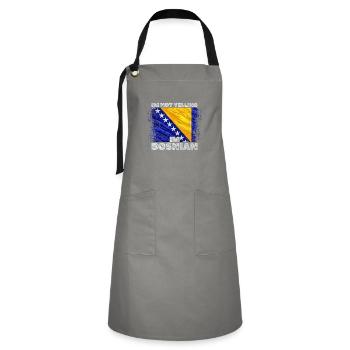 Bosnia and Herzegovina - Artisan Apron - grey/black - Front - Zoe (177cm)